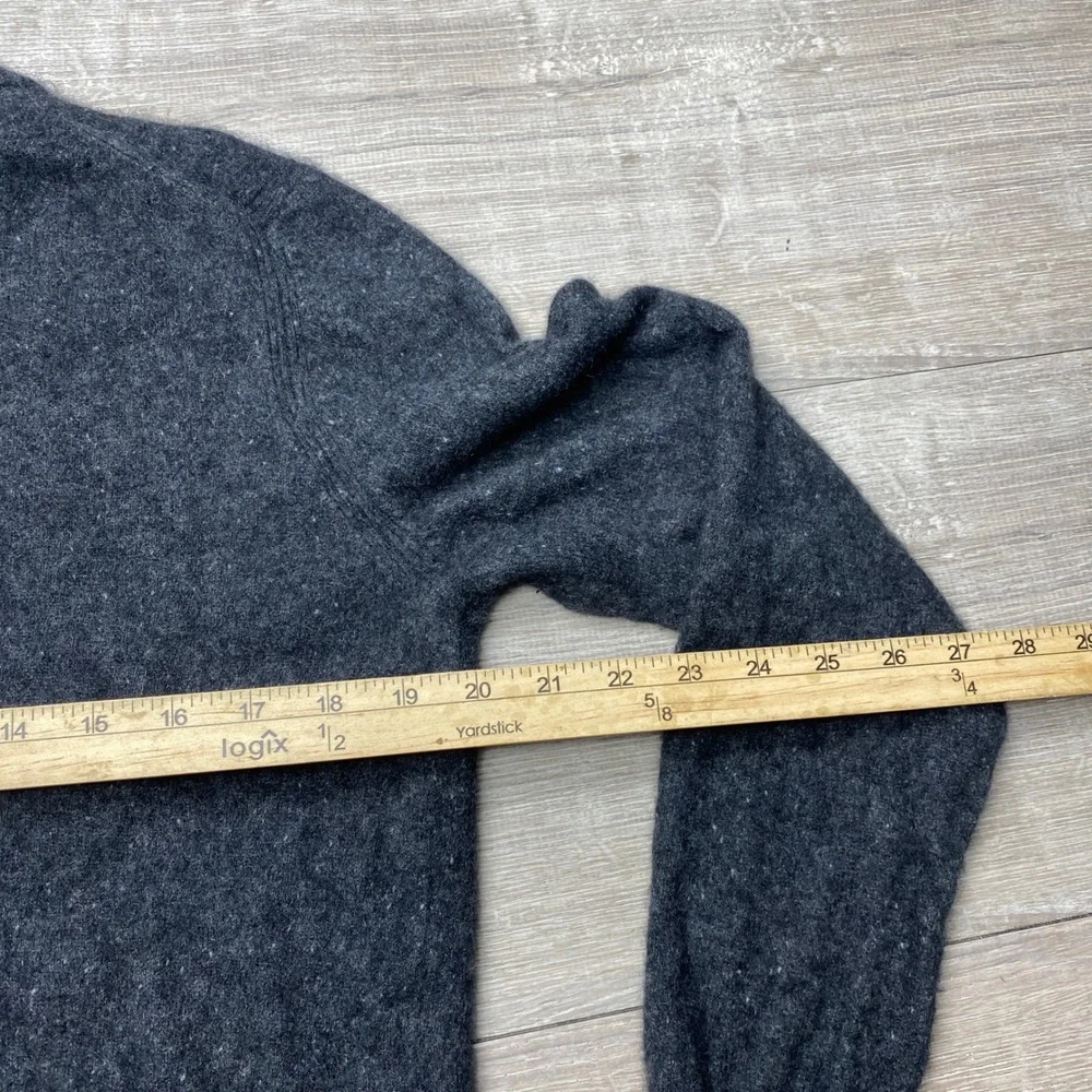 Daniel‎ Hechter Paris Sweater Mens Large 100% Cashmere Charcoal Gray Crew Neck